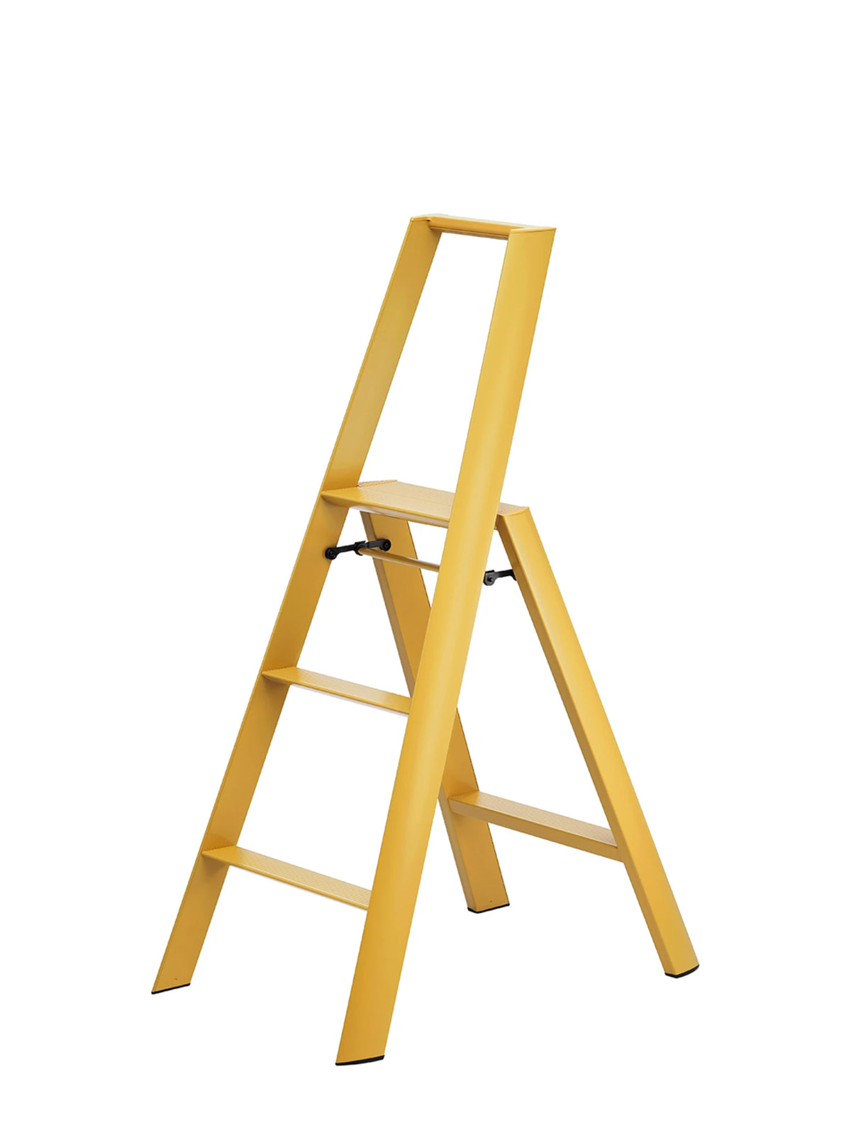Lucano 3-step ladder geel – hoog compact design opstapje van Hasegawa
