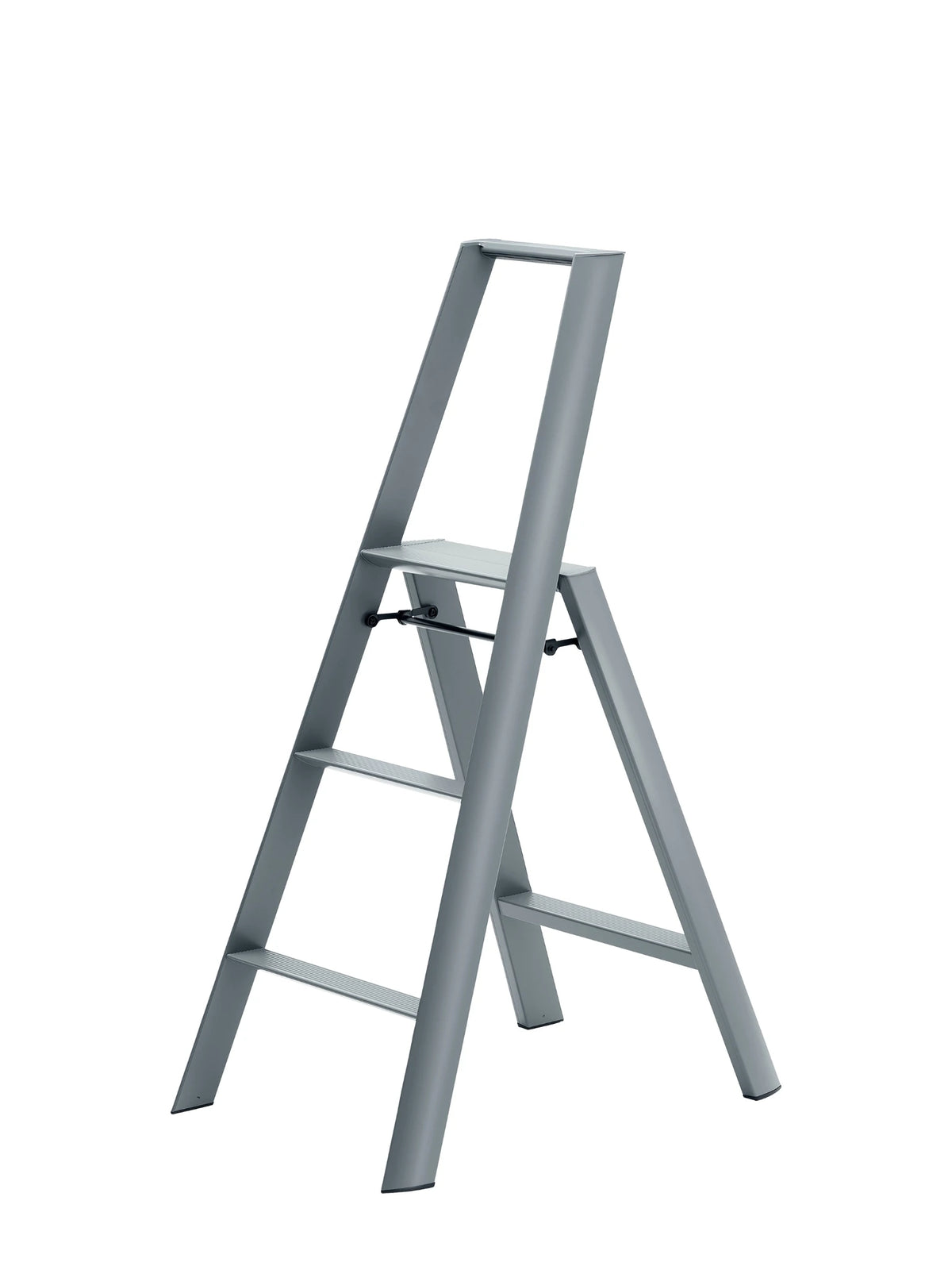 Lucano 3-step ladder grijs – hoog compact design opstapje van Hasegawa