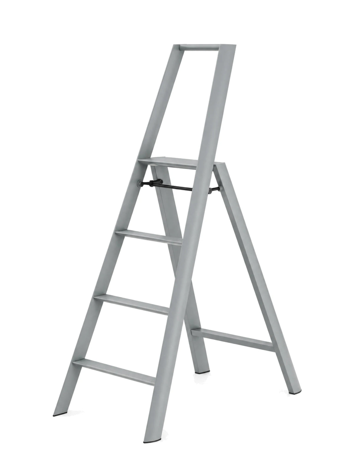 Lucano 4-step ladder grijs – hoge designladder van Hasegawa