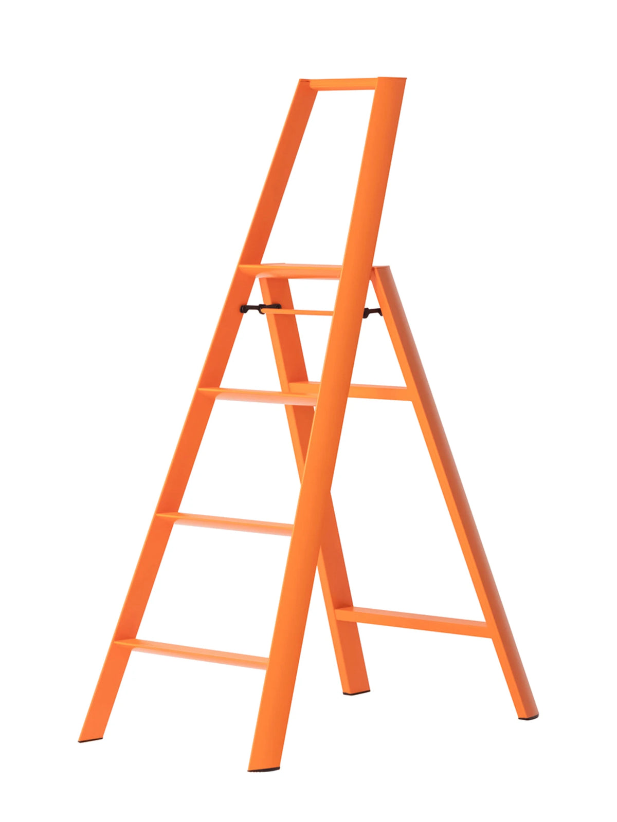 Lucano 4-step ladder oranje – hoge designladder van Hasegawa